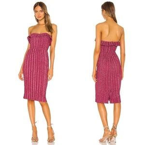 Revolve NBD Alyona Dress midi Fuchsia